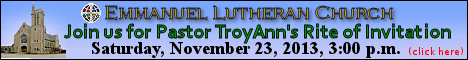 ELC, Rockford IL - Pastor TroyAnn's Rite of Invitation, Nov. 23